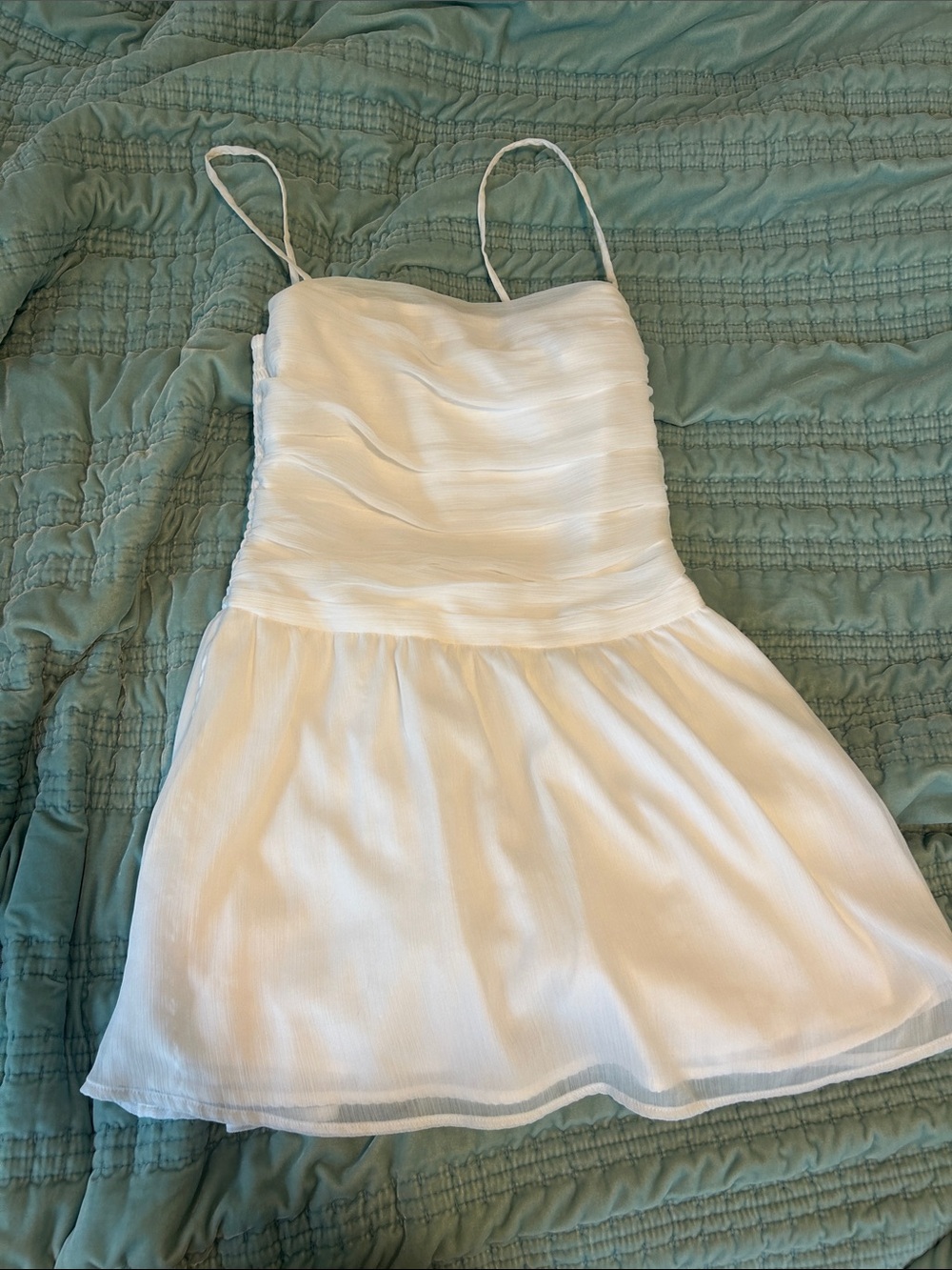Hollister White Spaghetti Strap Mini Dress